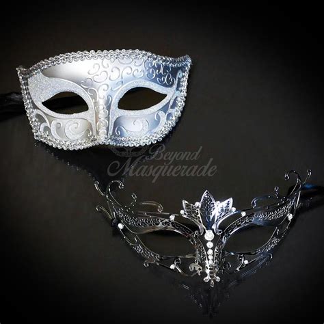 silver masks for masquerade|silver masquerade masks for couples.